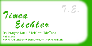 timea eichler business card